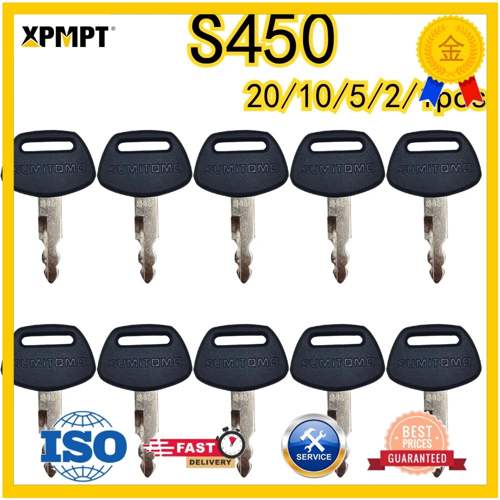 Heavy Equipment Logos - 20/10/5/2/1 قطعة مفاتيح إشعال بلاستيكية سوداء