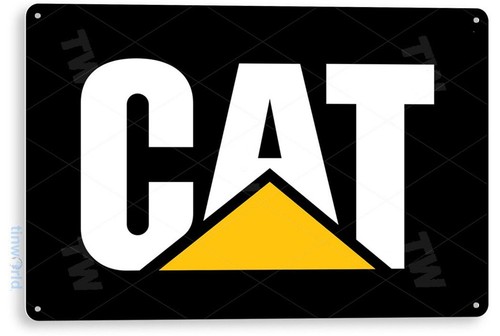 Heavy Equipment Sign - لافتة معدنية بتصميم قطة، أدوات ميكانيكية،