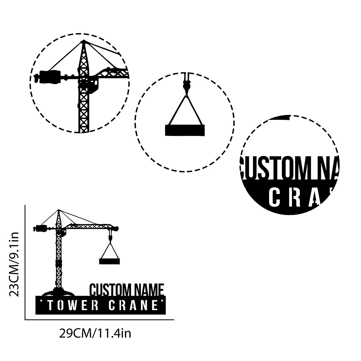 مخصص برج كرين مكتب اسم لوحة إس - مراجعة Heavy Equipment Sign وسعره