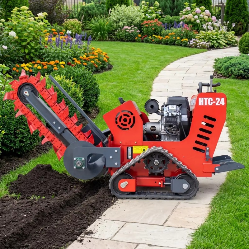 حفار خنادق بسلسلة بعمق 750 مم  - مراجعة Trencher Machine Small وسعره