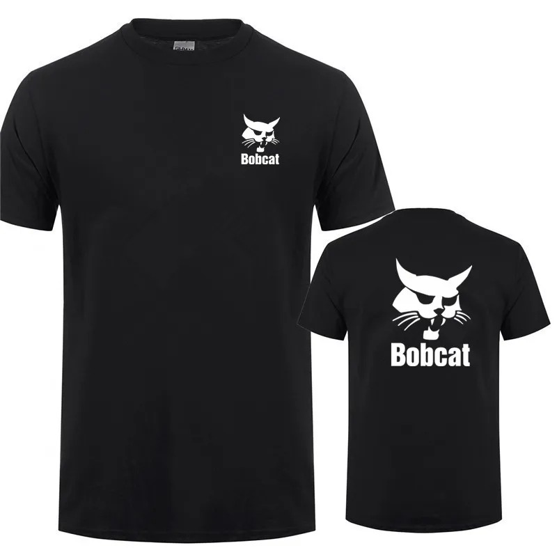 Bobcat تي شيرت الصيف الرجال قص - مراجعة Heavy Equipment Logos وسعره