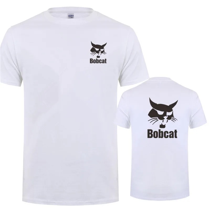 Bobcat تي شيرت الصيف الرجال قص - مراجعة Heavy Equipment Logos وسعره