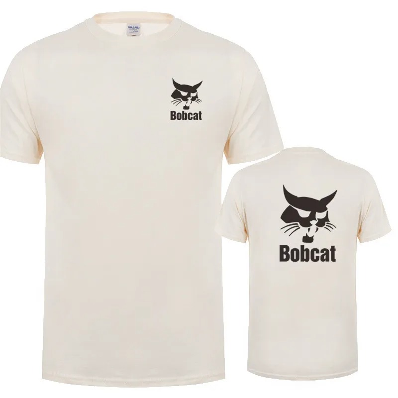 Bobcat تي شيرت الصيف الرجال قص - مراجعة Heavy Equipment Logos وسعره